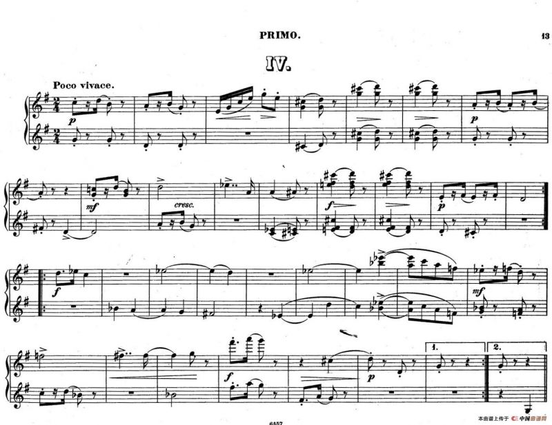 Zwolf Original-Compositionen fur Pianoforte zu 4 Handen Op.57（12首四手联弹小品·4）