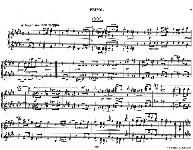 Zwolf Original-Compositionen fur Pianoforte zu 4 Handen Op.57（12首四手联弹小品·3）