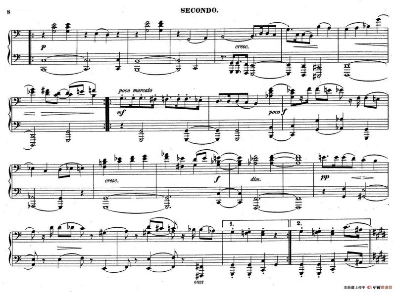 Zwolf Original-Compositionen fur Pianoforte zu 4 Handen Op.57（12首四手联弹小品·3）