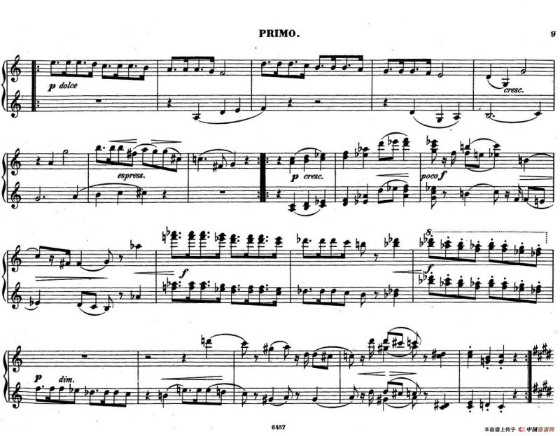 Zwolf Original-Compositionen fur Pianoforte zu 4 Handen Op.57（12首四手联弹小品·3）