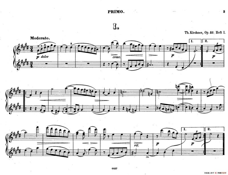 Zwolf Original-Compositionen fur Pianoforte zu 4 Handen Op.57（12首四手联弹小品·1）