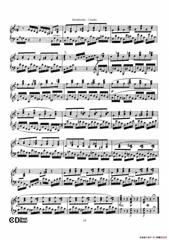 3 Etudes Op.104b（3首练习曲·3）