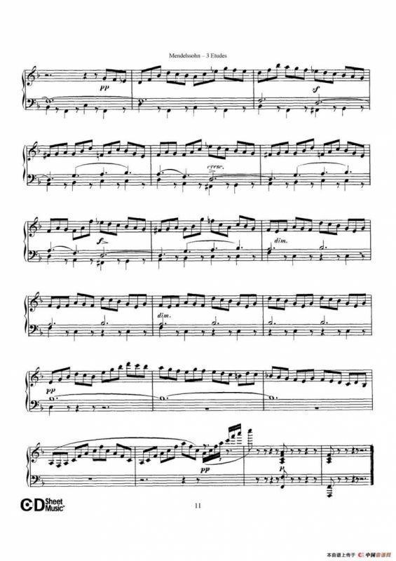 3 Etudes Op.104b（3首练习曲·2）