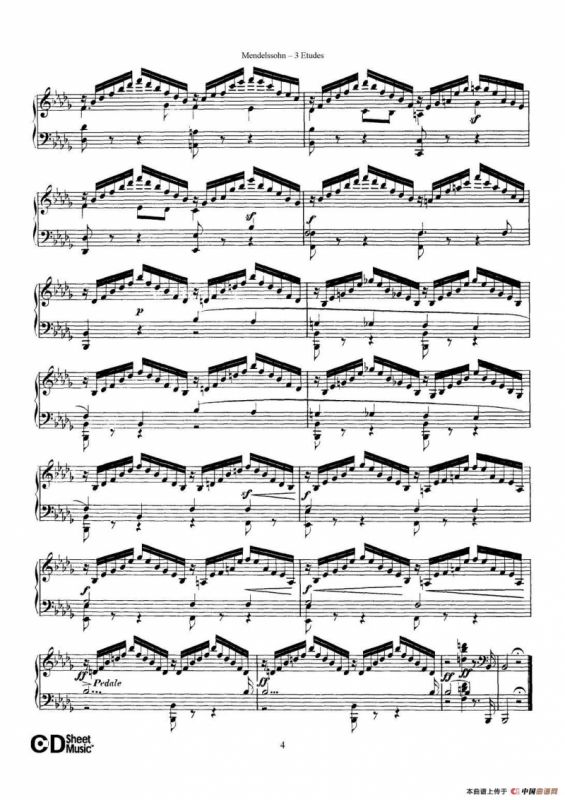 3 Etudes Op.104b（3首练习曲·1）