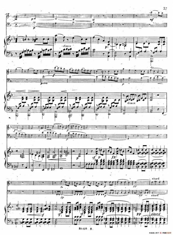 Piano Trio No.1 in d Minor Op.49（d小调第一钢琴三重奏·第四乐章）