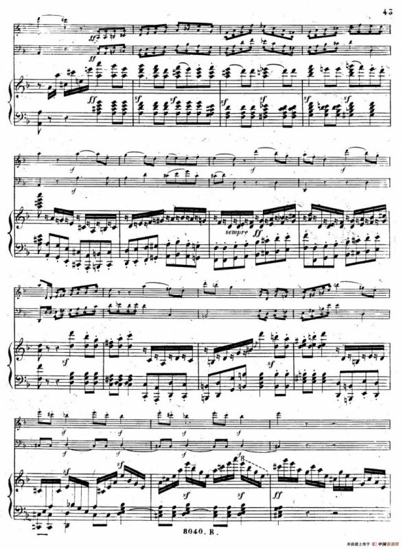 Piano Trio No.1 in d Minor Op.49（d小调第一钢琴三重奏·第四乐章）