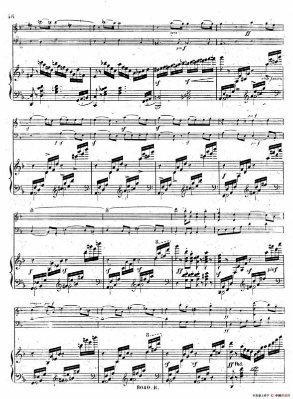 Piano Trio No.1 in d Minor Op.49（d小调第一钢琴三重奏·第四乐章）