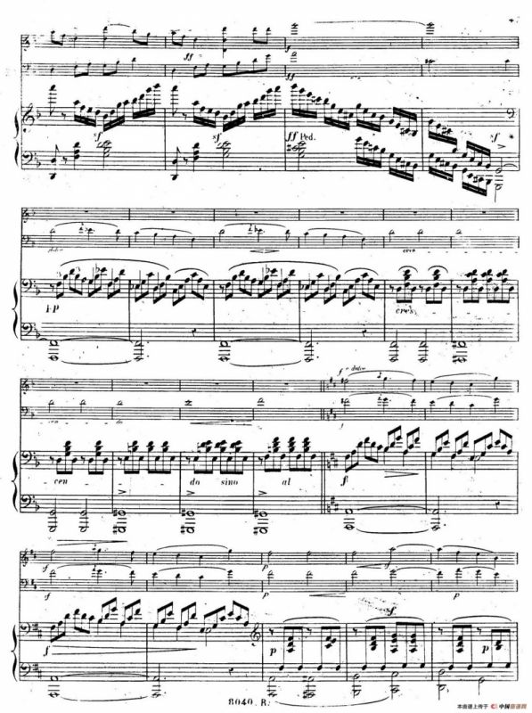 Piano Trio No.1 in d Minor Op.49（d小调第一钢琴三重奏·第四乐章）