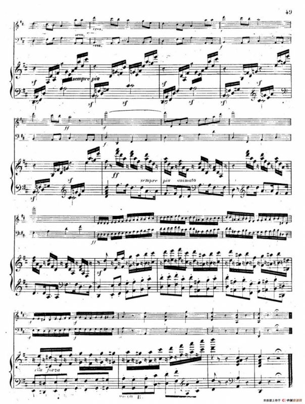 Piano Trio No.1 in d Minor Op.49（d小调第一钢琴三重奏·第四乐章）