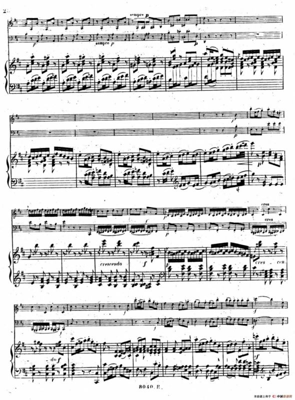 Piano Trio No.1 in d Minor Op.49（d小调第一钢琴三重奏·第三乐章）