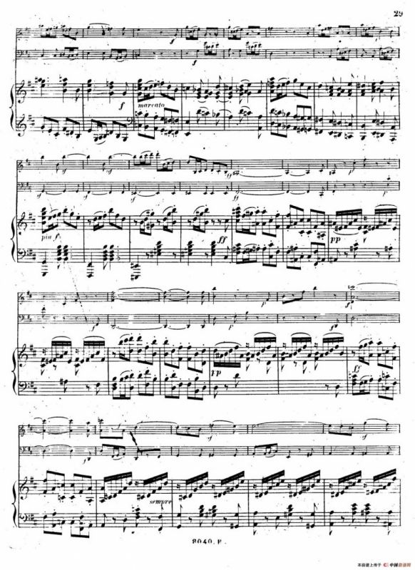 Piano Trio No.1 in d Minor Op.49（d小调第一钢琴三重奏·第三乐章）
