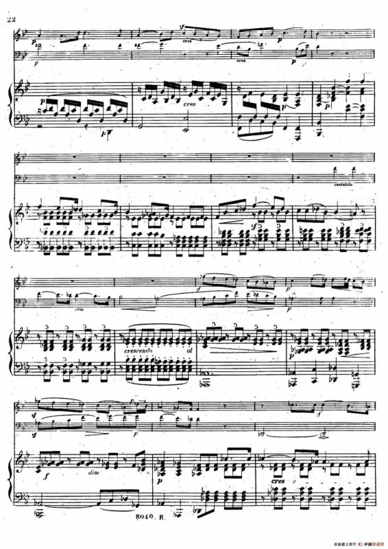 Piano Trio No.1 in d Minor Op.49（d小调第一钢琴三重奏·第二乐章）