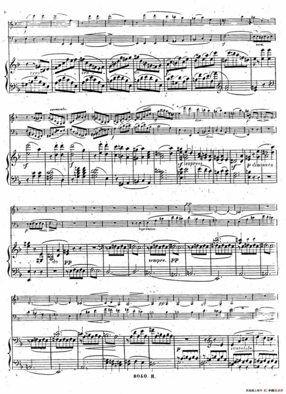 Piano Trio No.1 in d Minor Op.49（d小调第一钢琴三重奏·第一乐章）