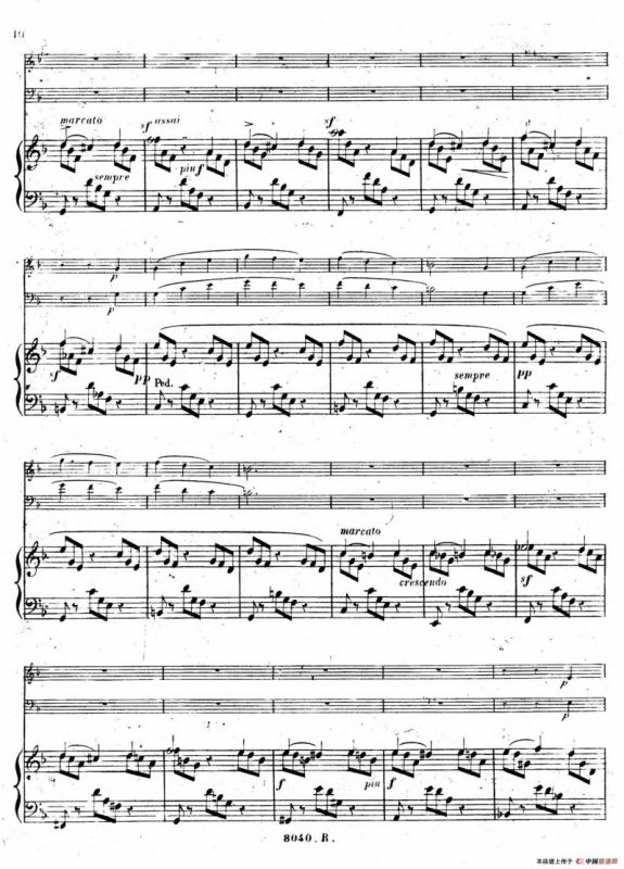 Piano Trio No.1 in d Minor Op.49（d小调第一钢琴三重奏·第一乐章）