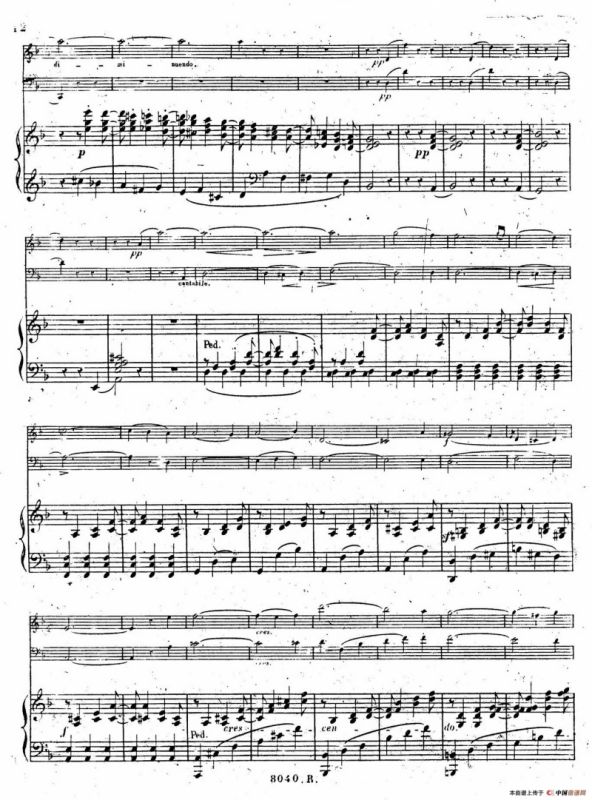 Piano Trio No.1 in d Minor Op.49（d小调第一钢琴三重奏·第一乐章）