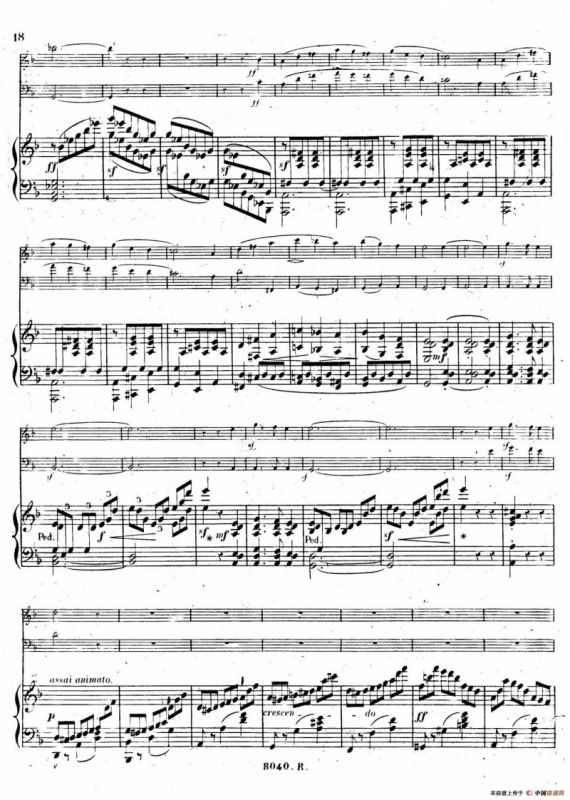 Piano Trio No.1 in d Minor Op.49（d小调第一钢琴三重奏·第一乐章）