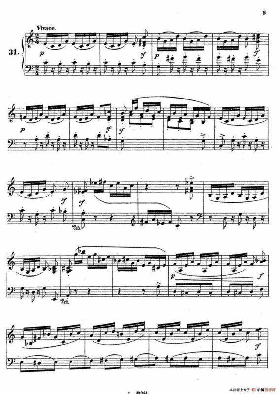 36 Etudes Rhythmiques et Melodiques Op.105（36首节奏与旋律练习曲 31—36）