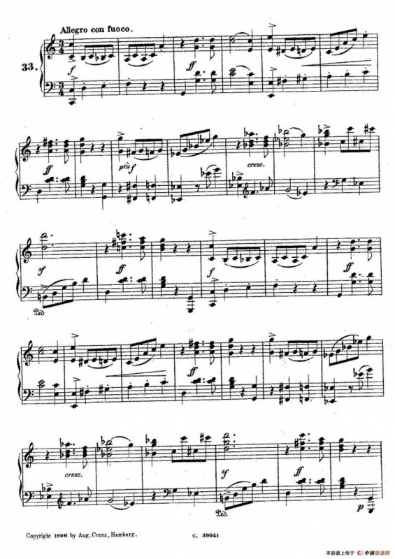 36 Etudes Rhythmiques et Melodiques Op.105（36首节奏与旋律练习曲 31—36）