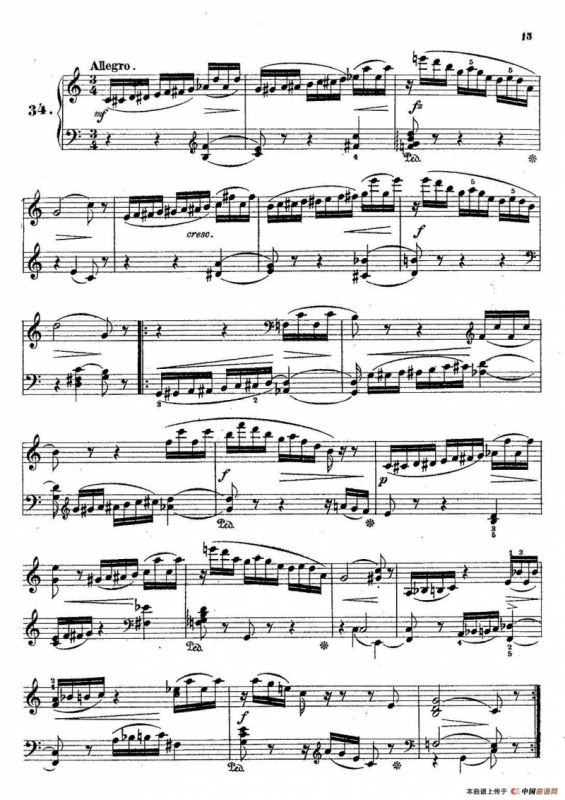 36 Etudes Rhythmiques et Melodiques Op.105（36首节奏与旋律练习曲 31—36）