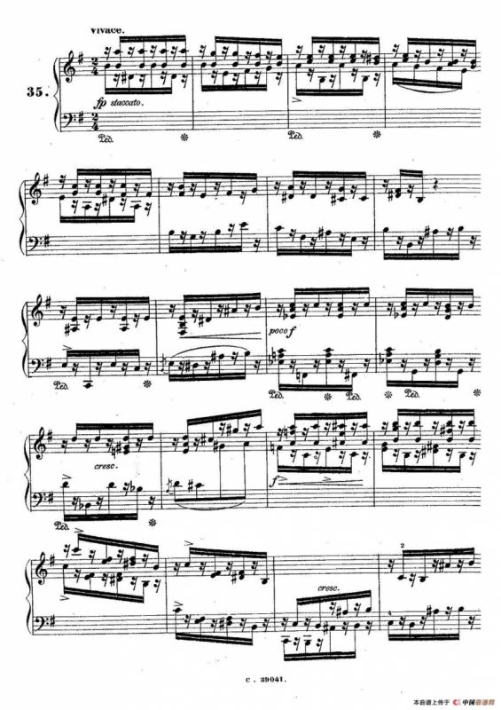 36 Etudes Rhythmiques et Melodiques Op.105（36首节奏与旋律练习曲 31—36）