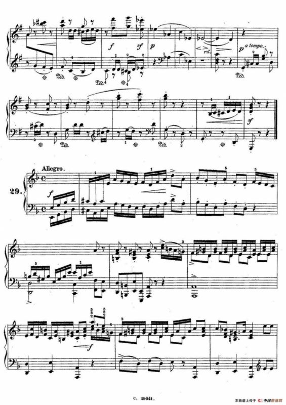36 Etudes Rhythmiques et Melodiques Op.105（36首节奏与旋律练习曲 26—30）