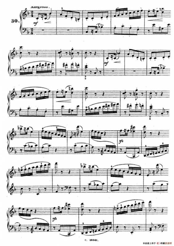 36 Etudes Rhythmiques et Melodiques Op.105（36首节奏与旋律练习曲 26—30）