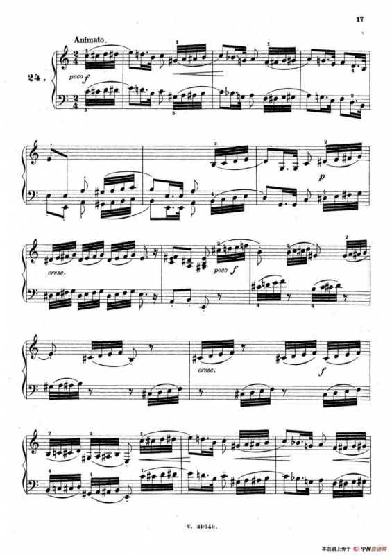 36 Etudes Rhythmiques et Melodiques Op.105（36首节奏与旋律练习曲 20—25）