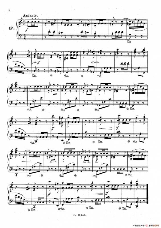 36 Etudes Rhythmiques et Melodiques Op.105（36首节奏与旋律练习曲 16—20）