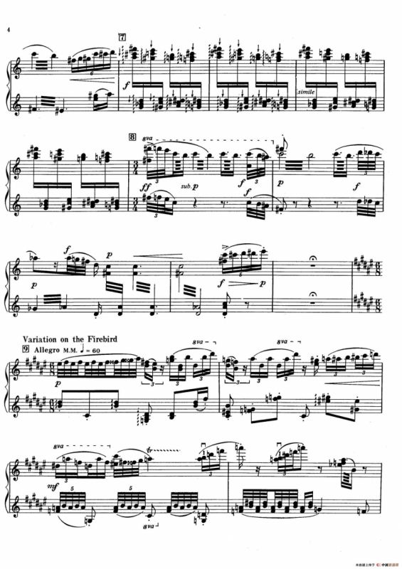 火鸟组曲 Firebird Suite（拉夫林改编钢琴独奏版）