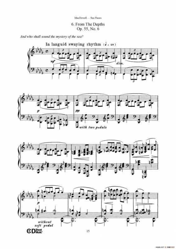 海景 Sea Pieces Op.55（No.6）