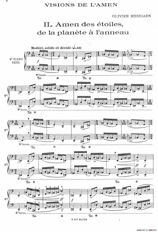 Visions de lAmen（阿门的幻想·双钢琴·Ⅱ）