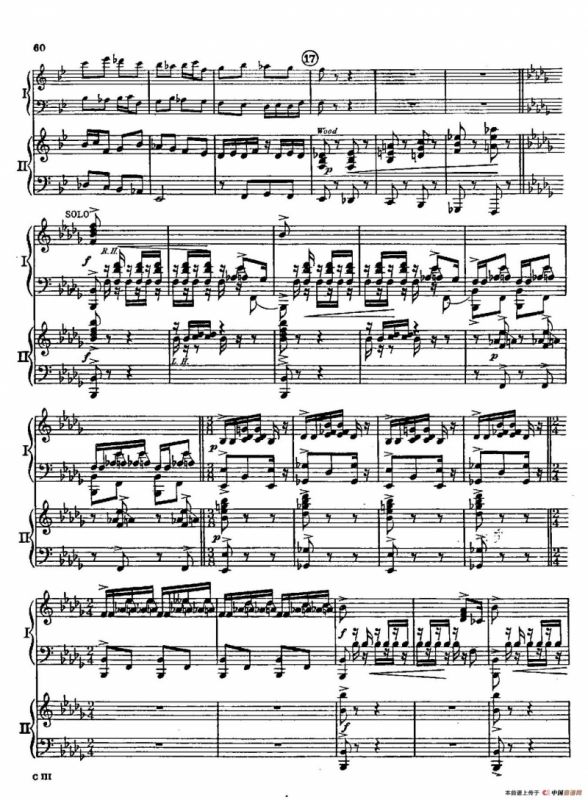 F大调爵士钢琴协奏曲（美版双钢琴原谱 P61—68）