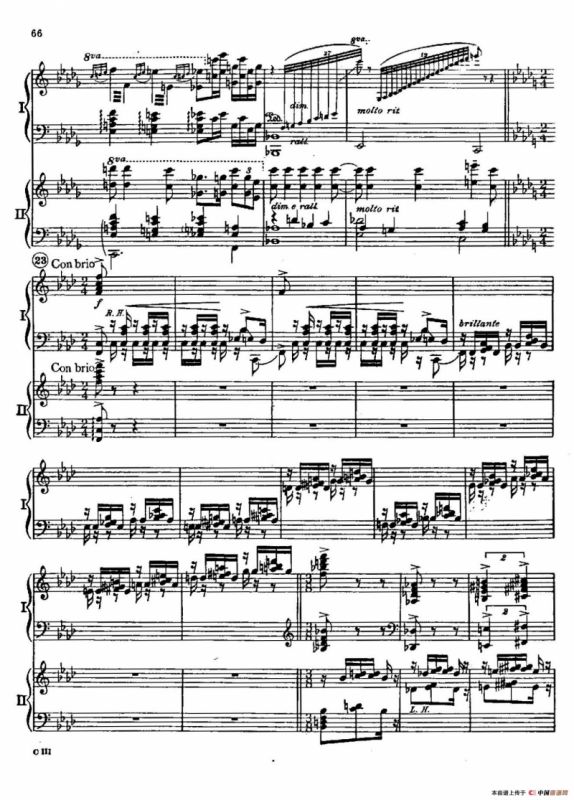 F大调爵士钢琴协奏曲（美版双钢琴原谱 P61—68）