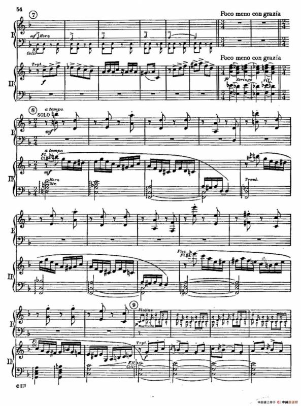 F大调爵士钢琴协奏曲（美版双钢琴原谱 P51—60）