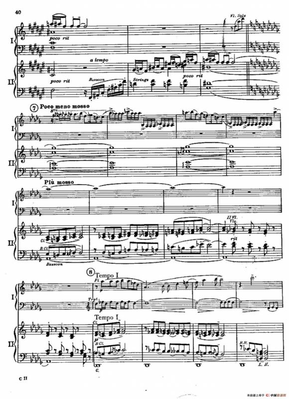 F大调爵士钢琴协奏曲（美版双钢琴原谱 P41—50）