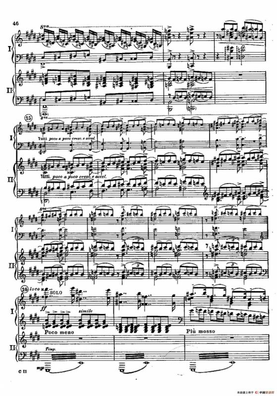 F大调爵士钢琴协奏曲（美版双钢琴原谱 P41—50）