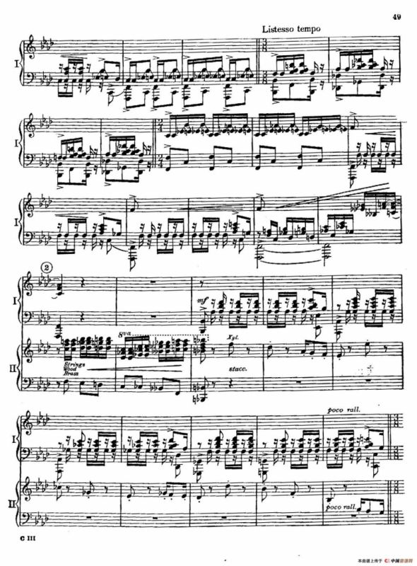 F大调爵士钢琴协奏曲（美版双钢琴原谱 P41—50）