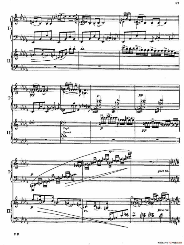 F大调爵士钢琴协奏曲（美版双钢琴原谱 P31—40）