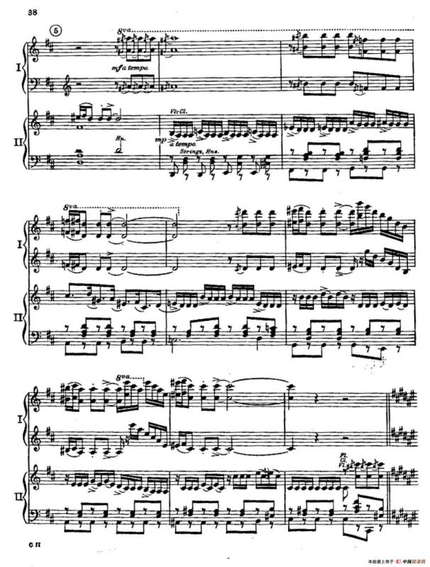 F大调爵士钢琴协奏曲（美版双钢琴原谱 P31—40）