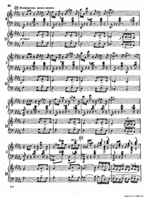 F大调爵士钢琴协奏曲（美版双钢琴原谱 P21—30）