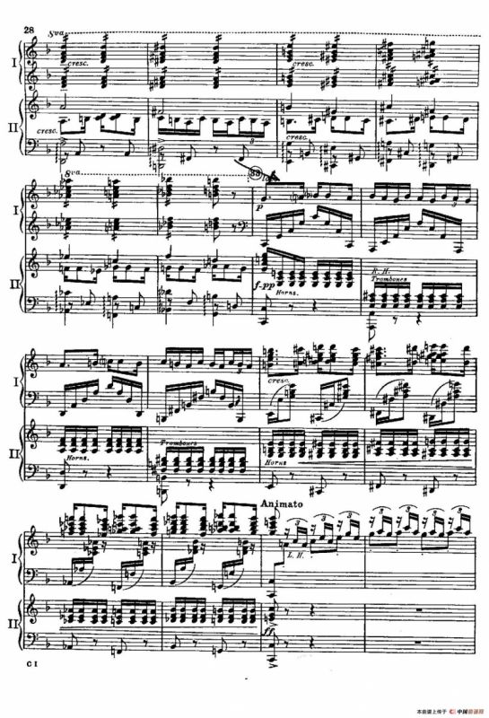 F大调爵士钢琴协奏曲（美版双钢琴原谱 P21—30）