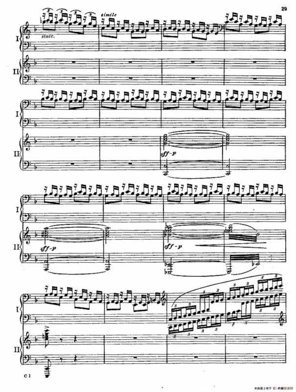 F大调爵士钢琴协奏曲（美版双钢琴原谱 P21—30）