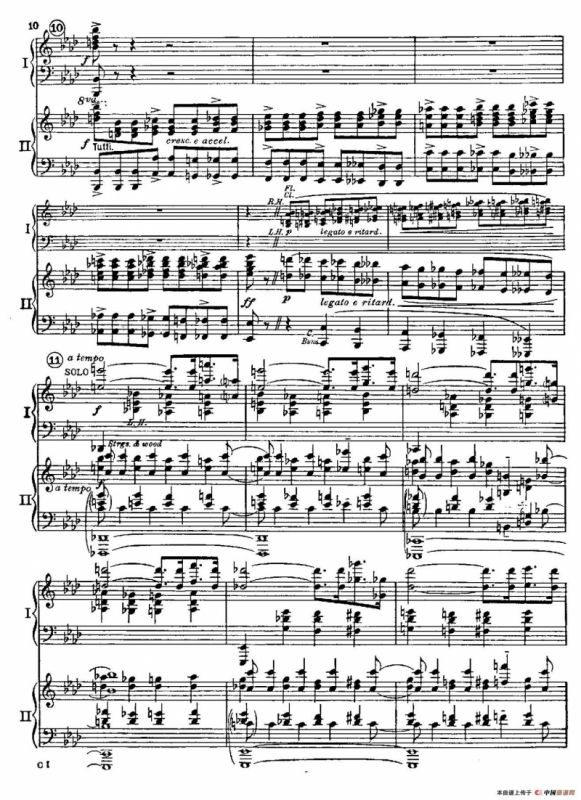 F大调爵士钢琴协奏曲（美版双钢琴原谱 P11—20）