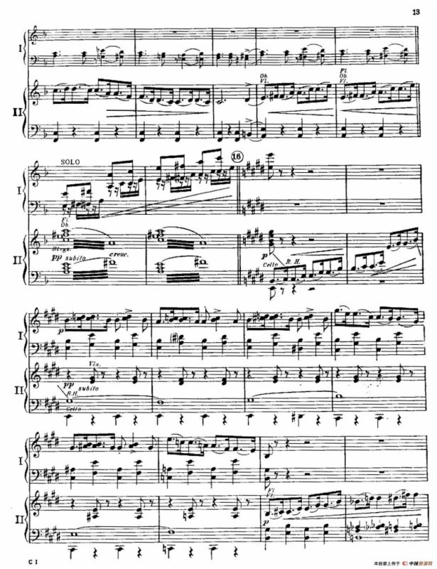 F大调爵士钢琴协奏曲（美版双钢琴原谱 P11—20）