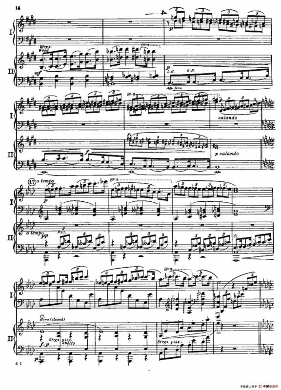 F大调爵士钢琴协奏曲（美版双钢琴原谱 P11—20）