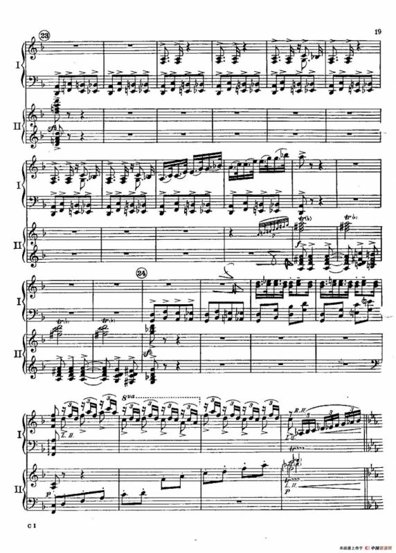 F大调爵士钢琴协奏曲（美版双钢琴原谱 P11—20）