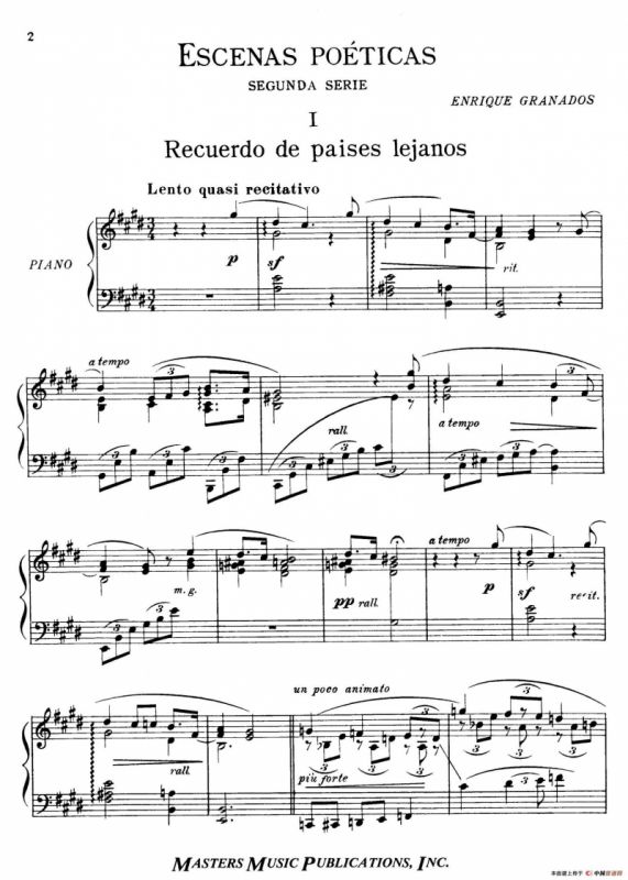 Escenas Poeticas（Segunda Serie Ⅰ）