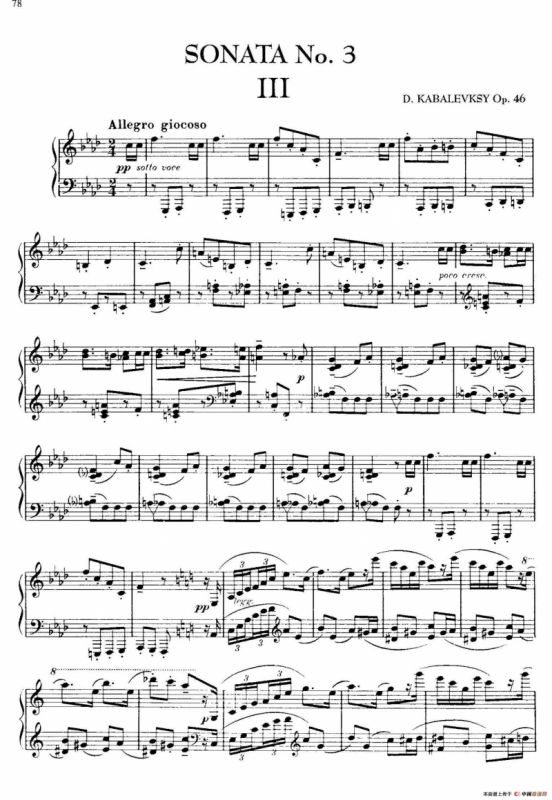 Piano Sonata No.3 in F Major Op.46（F大调第三钢琴奏鸣曲·Ⅲ）