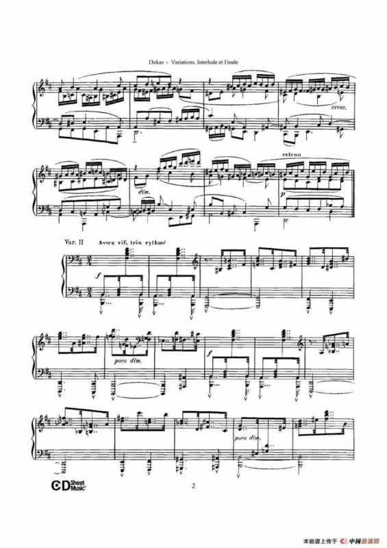 Variations, Interlude & Finale on theme de Rameau（拉摩主题变奏曲、间奏曲和终曲·第一部分）