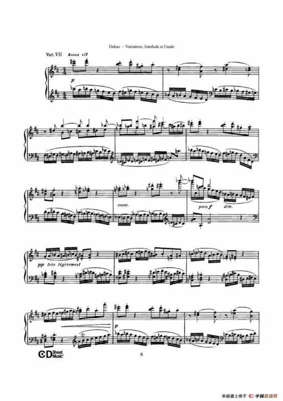 Variations, Interlude & Finale on theme de Rameau（拉摩主题变奏曲、间奏曲和终曲·第一部分）